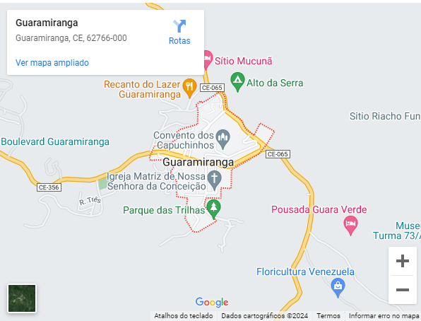 mapa guaramiranga