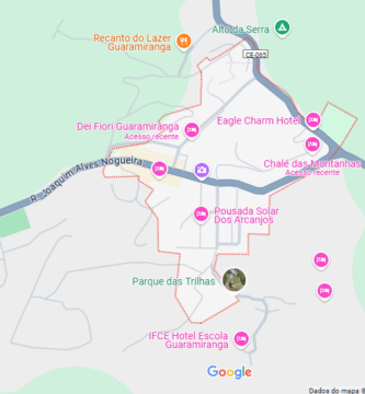 Onde fica Guaramiranga -4.26163796246297, -38.93268916113356